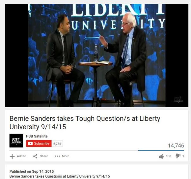 Bernie Sanders at Liberty University